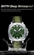 Relógio militar masculino POEDAGAR de alta qualidade, à prova d'água, com luz, data, estilo moderno, pulseira de nylon e couro, movimento de quartzo.