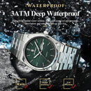 Relógio masculino de luxo POEDAGAR, original, à prova d'água, em aço inoxidável, com luminescência, data, dia da semana, movimento de quartzo, estilo fashion.