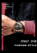 Relógio de pulso masculino de luxo POEDAGAR, cronógrafo, data, quartzo de alta qualidade, à prova d'água, luminoso, estilo militar.