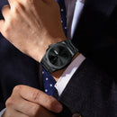 Relógio militar masculino POEDAGAR, à prova d'água, de luxo, com calendário semanal, quartzo, em aço inoxidável. Relógio de pulso masculino moderno.