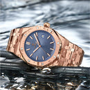 Relógio masculino de luxo original POEDAGAR, cronógrafo com data, aço inoxidável, quartzo, à prova d'água, luminoso, relógio de pulso masculino moderno