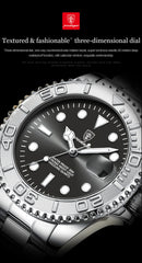 Relógio masculino de luxo POEDAGAR, à prova d'água, com data luminosa, em aço inoxidável, estilo esportivo e moderno, com mecanismo de quartzo.