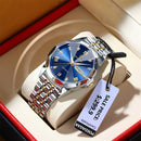 Relógio masculino de luxo POEDAGAR, à prova d'água, em aço inoxidável, com indicador de data e dia da semana, design moderno e elegante para negócios, com mecanismo de quartzo.