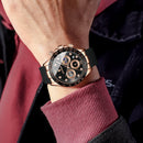 Relógio de pulso masculino de luxo POEDAGAR, cronógrafo, data, quartzo de alta qualidade, à prova d'água, luminoso, estilo militar.