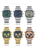 Relógio masculino esportivo de luxo POEDAGAR, cronógrafo, data, à prova d'água, luminoso, quartzo, aço inoxidável, relógio de pulso masculino moderno