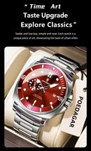 Relógio de pulso masculino POEDAGAR Fashion, cronógrafo, data, aço inoxidável, quartzo, à prova d'água, luminoso, para negócios.