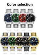 Relógio de pulso masculino POEDAGAR Fashion, cronógrafo, data, aço inoxidável, quartzo, à prova d'água, luminoso, para negócios.