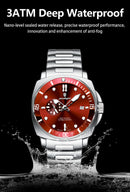 Relógio de pulso masculino POEDAGAR Fashion, cronógrafo, data, aço inoxidável, quartzo, à prova d'água, luminoso, para negócios.