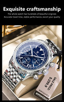 Relógio masculino esportivo de luxo POEDAGAR, cronógrafo, data, à prova d'água, luminoso, quartzo, aço inoxidável, relógio de pulso masculino moderno