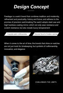 Relógio masculino de luxo POEDAGAR, original, à prova d'água, em aço inoxidável, com luminescência, data, dia da semana, movimento de quartzo, estilo fashion.