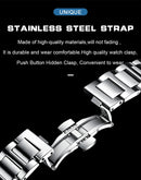 Relógio de pulso masculino de luxo POEDAGAR Square, à prova d'água, luminoso, com data, em aço inoxidável, relógio de quartzo para homens, ideal para negócios e esportes.