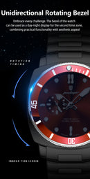 Relógio de pulso masculino POEDAGAR Fashion, cronógrafo, data, aço inoxidável, quartzo, à prova d'água, luminoso, para negócios.