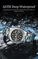 Relógio masculino de luxo POEDAGAR, à prova d'água, com data luminosa, em aço inoxidável, estilo esportivo e moderno, com mecanismo de quartzo.