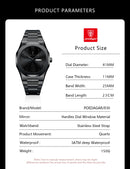 Relógio militar masculino POEDAGAR, à prova d'água, de luxo, com calendário semanal, quartzo, em aço inoxidável. Relógio de pulso masculino moderno.