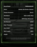 Relógio militar masculino POEDAGAR de alta qualidade, à prova d'água, com luz, data, estilo moderno, pulseira de nylon e couro, movimento de quartzo.